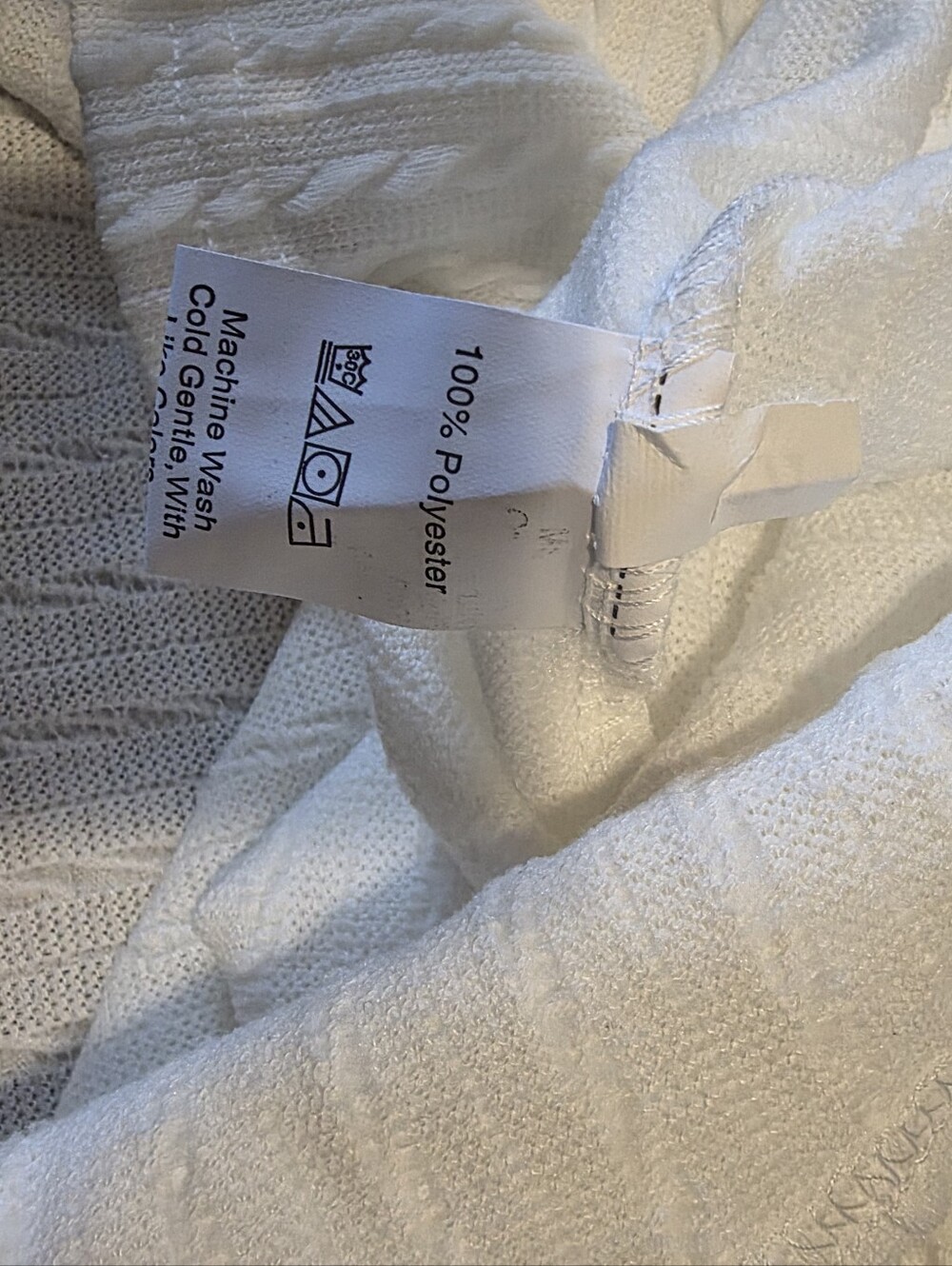 Kohl's White Long-Sleeve Textured Crew Top - Picture 5 of 6